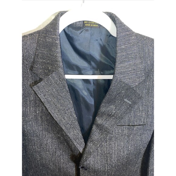Deansgate Suit Jacket Men’s Size 38R Gray 100% Silk Two Button Formal - Picture 3 of 12